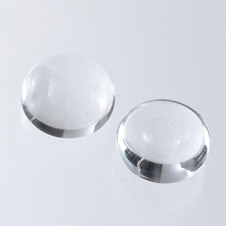 ガラス カボション 8mm 100個 セット クリア 透明 貼り付け パーツ