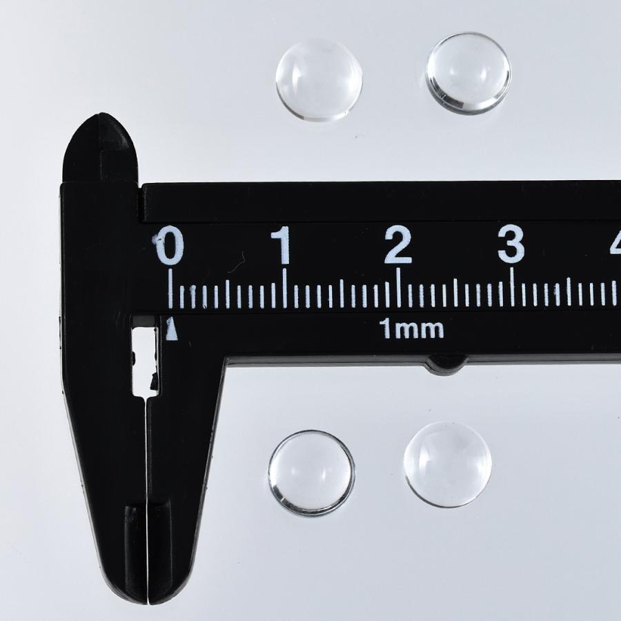 ガラス カボション 8mm 100個 セット クリア 透明 貼り付け パーツ