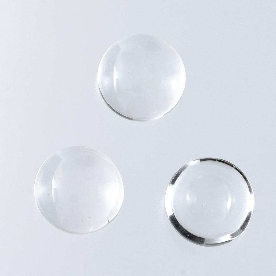 ガラス カボション 10mm 100個 セット クリア 透明 貼り付け パーツ