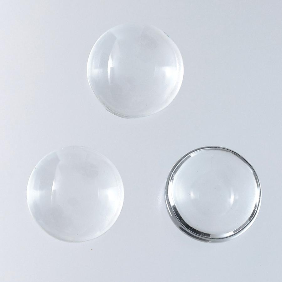 ガラス カボション 12mm 100個 セット クリア 透明 貼り付け パーツ