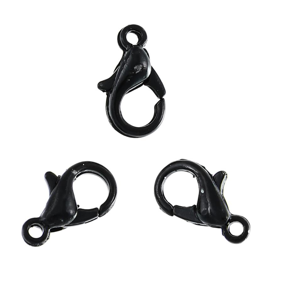 カニカン 10mm 黒 ブラック 100個 セット 金具 留め具 アクセサリー