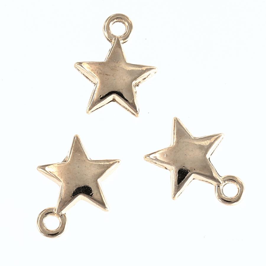 チャーム 星 ゴールド 50個 セット スター カン付き 7mm 小さめ