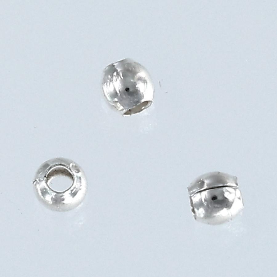 メタルビーズ 2mm シルバー 9000個 セット 白銀 丸 穴あり ラウンド