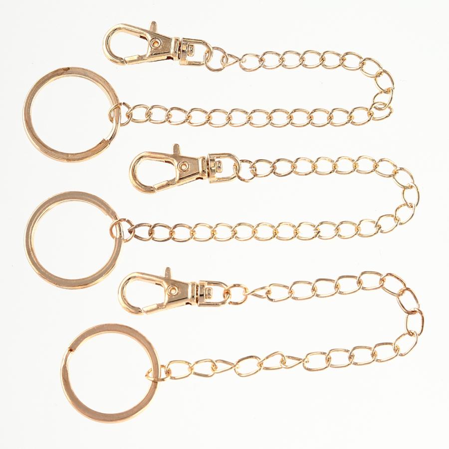 のんたん◆14kgf チャーム5点 バッグチャーム チェーン パーツ 金具 ゴールド KC金 14cm 20本