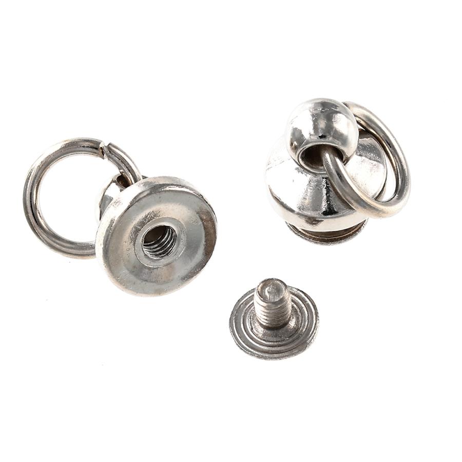 トチカン ネジ式 丸カン 付き シルバー 60組 ドロップハンドル 留め具