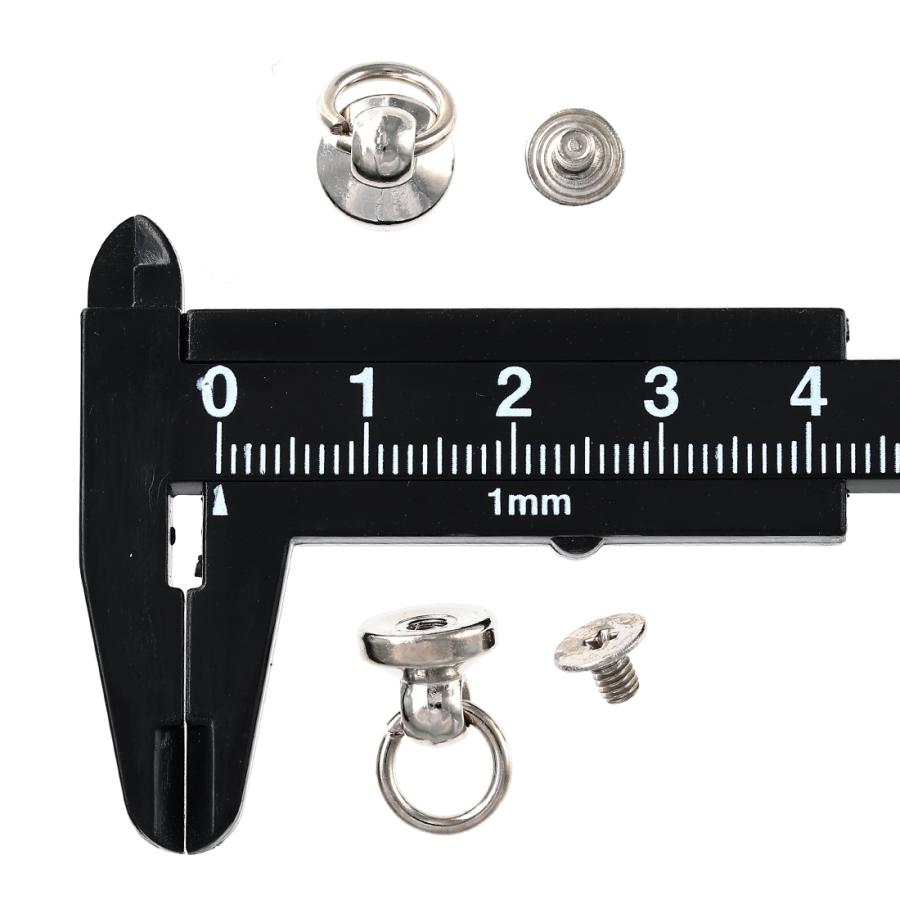 トチカン ネジ式 丸カン 付き シルバー 60組 ドロップハンドル 留め具