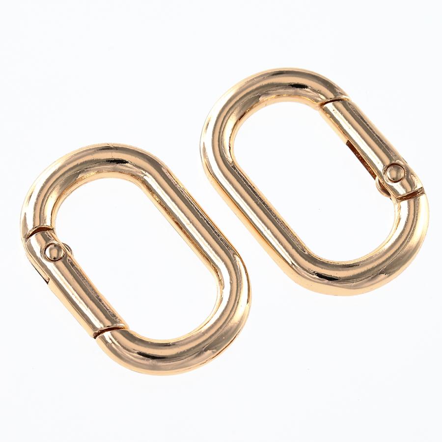 カラビナ 楕円 ゴールド 20個 KC金 オーバル キーホルダー