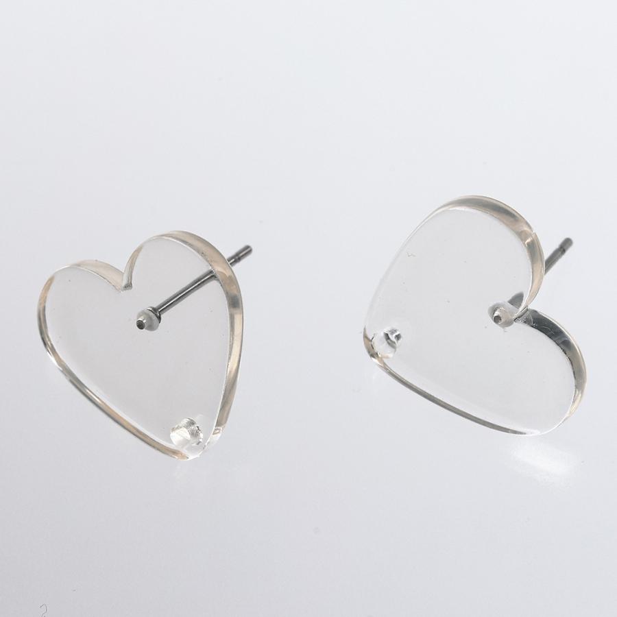 ピアス パーツ ハート 20個 クリア 透明 通し穴有 アクセサリー ハンドメイド 手芸 AP2770 : ファイニエ - 通販 ...