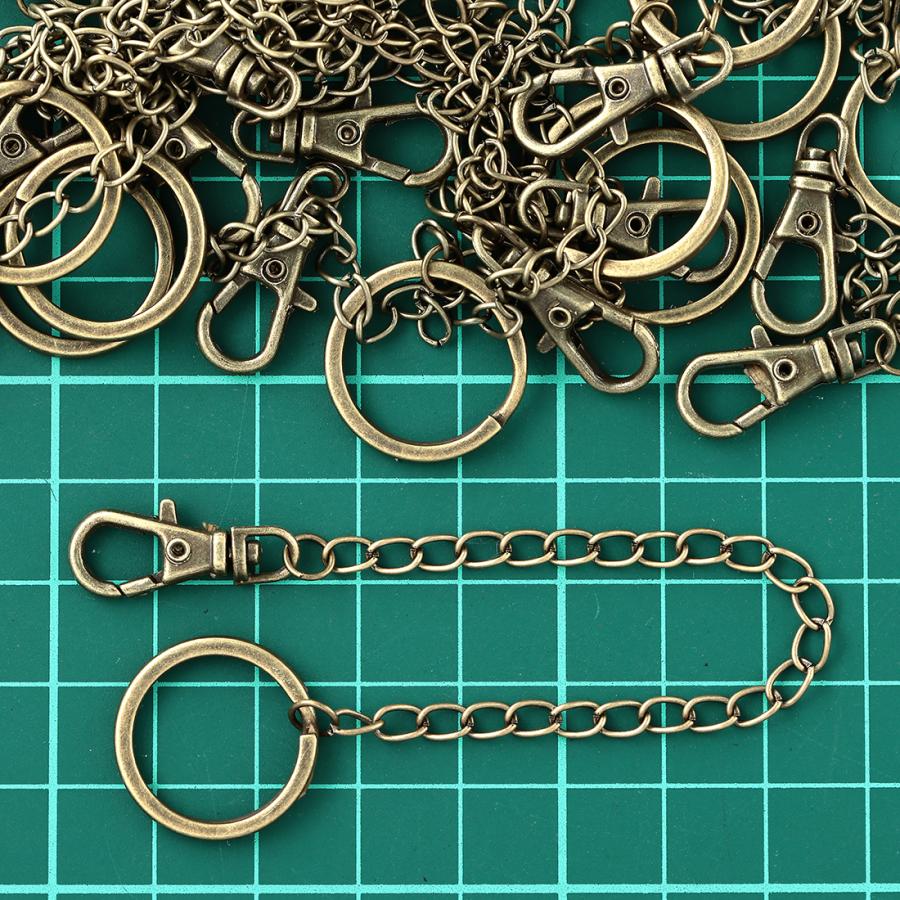 バッグチャーム チェーン パーツ 金具 アンティーク 金古美 14cm 20本