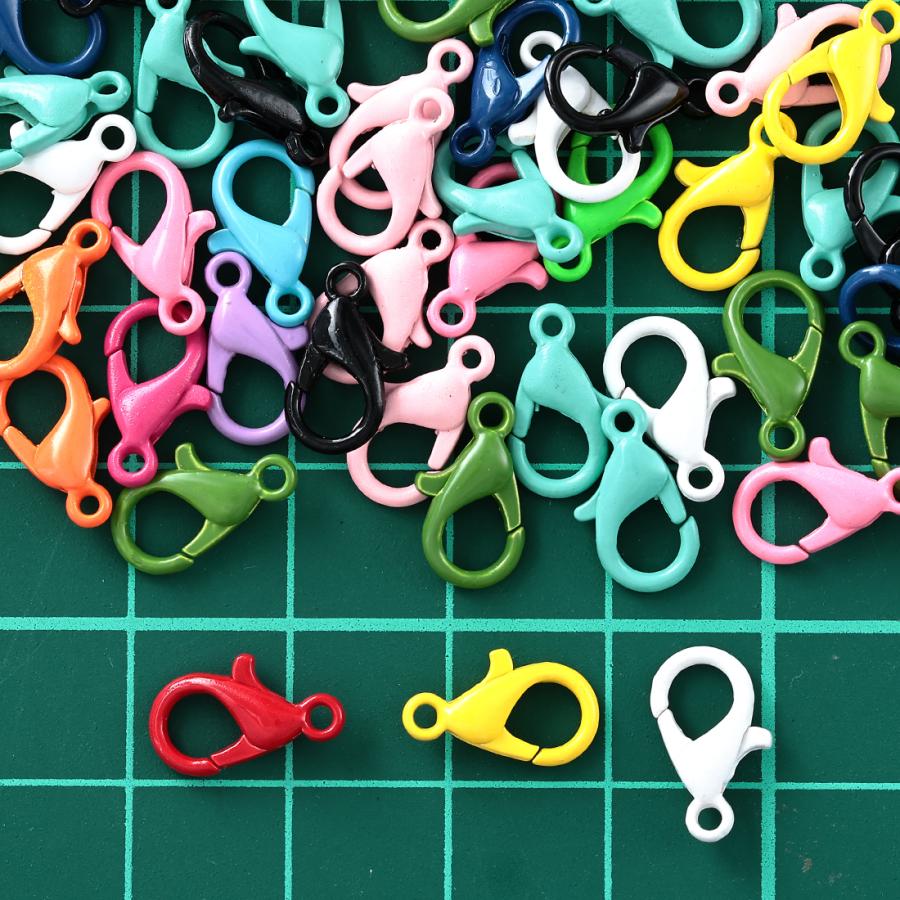 カニカン 12mm カラフル ミックス 50個 金具 留め具 アクセサリー