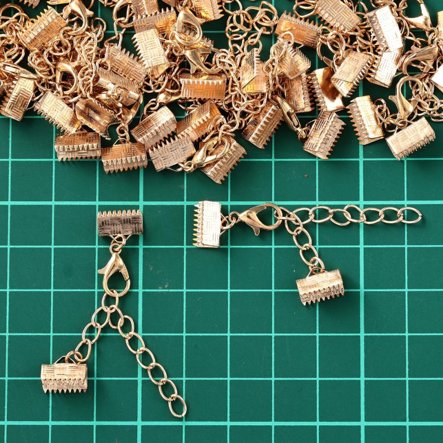 チョーカー パーツ 金具 ゴールド 40セット KC金 ワニグチ チョーカー パーツ 金具 ゴールド 40セット KC金 ワニグチ