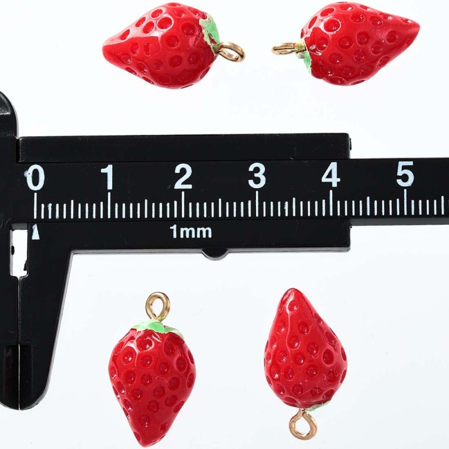 チャーム いちご 10個 カン付き イチゴ アクセサリー パーツ 苺 チャーム いちご 10個 カン付き イチゴ アクセサリー パーツ 苺