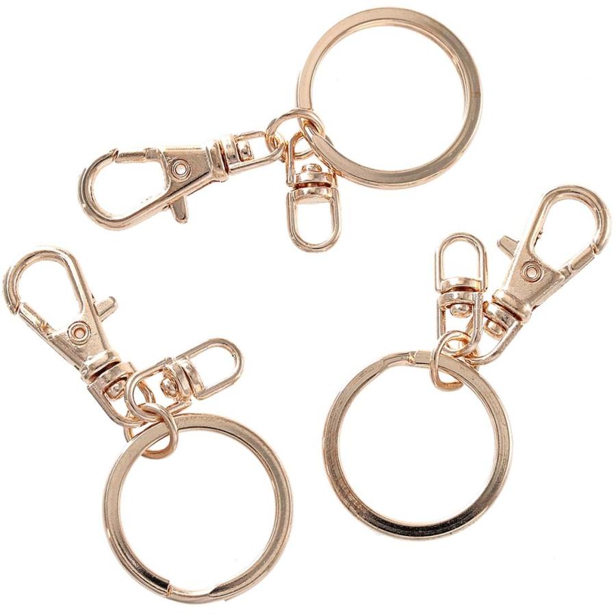 kanon　ハンドメイドキーホルダー キーホルダーパーツ 10個セット 回転カン付き 金具 ナスカン