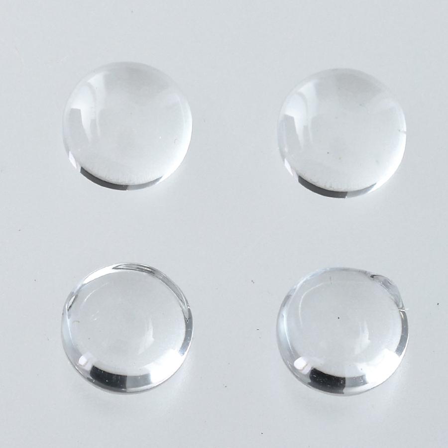ガラス カボション 6mm 100個 セット クリア 透明 貼り付け パーツ