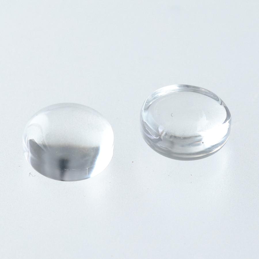 ガラス カボション 6mm 100個 セット クリア 透明 貼り付け パーツ