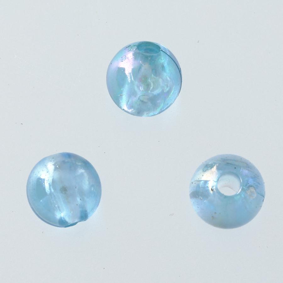 ビーズ 6mm 青 丸 1000個 ブルー オーロラ 半透明 手芸 アクセサリー