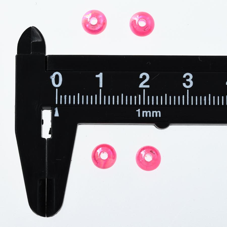 ビーズ 6mm 赤 丸 1000個 ローズレッド オーロラ 半透明 手芸