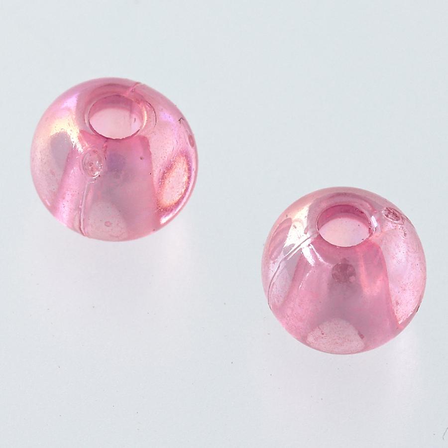 ビーズ 6mm ピンク 丸 1000個 ローズピンク クリア オーロラ 手芸
