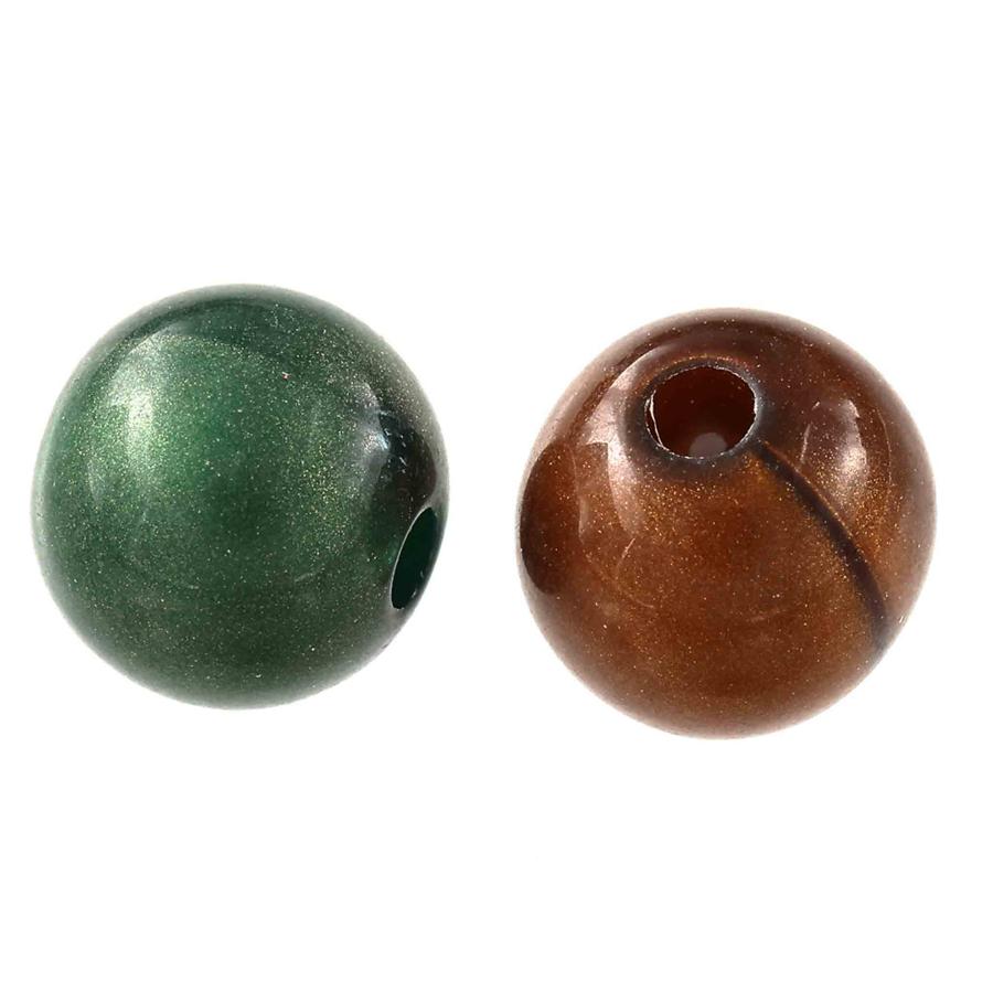 ビーズ 8mm 丸 ミックス 500個 アンティーク 穴あり アクセサリー