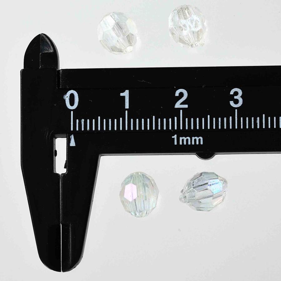 ビーズ 8mm 透明 ファセットカット 500個 クリア 手芸