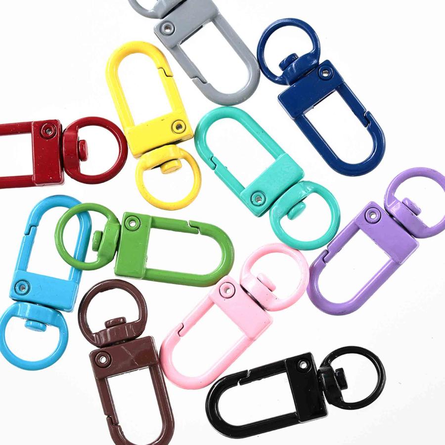 キーホルダーパーツ　3種類　１個→50円 ナスカン カラフル キーホルダー パーツ 30個 金具 ハンドメイド