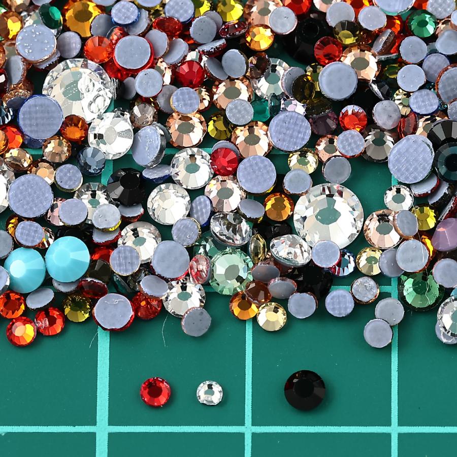 ラインストーン 混合色 アソート 2〜5mm ミックス 9000粒 プラ製