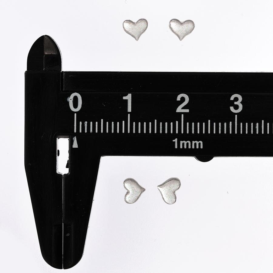 ネイルパーツ ハート 透明 5mm 300個 ぷっくり ラメ 封入 デコ ネイル