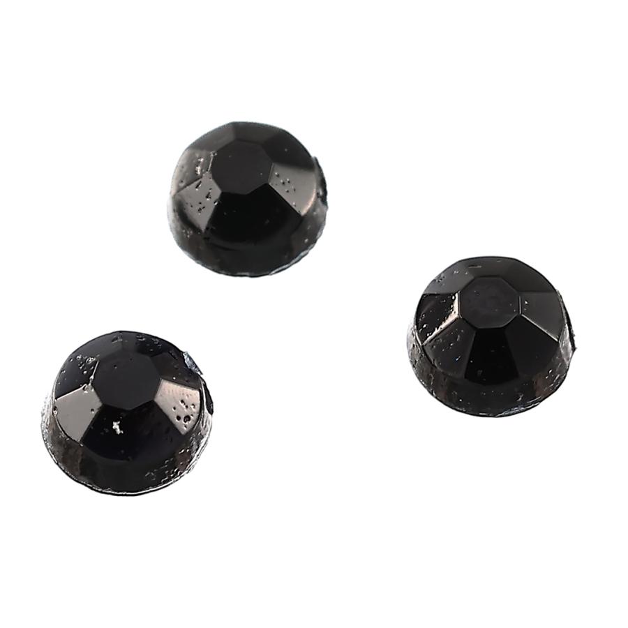 ラインストーン 2mm ss6 黒 9000粒 丸 プラ製 ネイル デコ ネイル