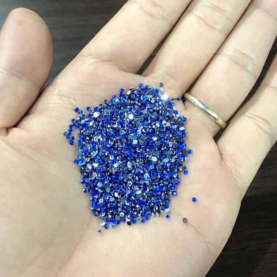 ラインストーン 青 1.5mm ss3 9000粒 丸 ネイル 3D デコ ネイルアート