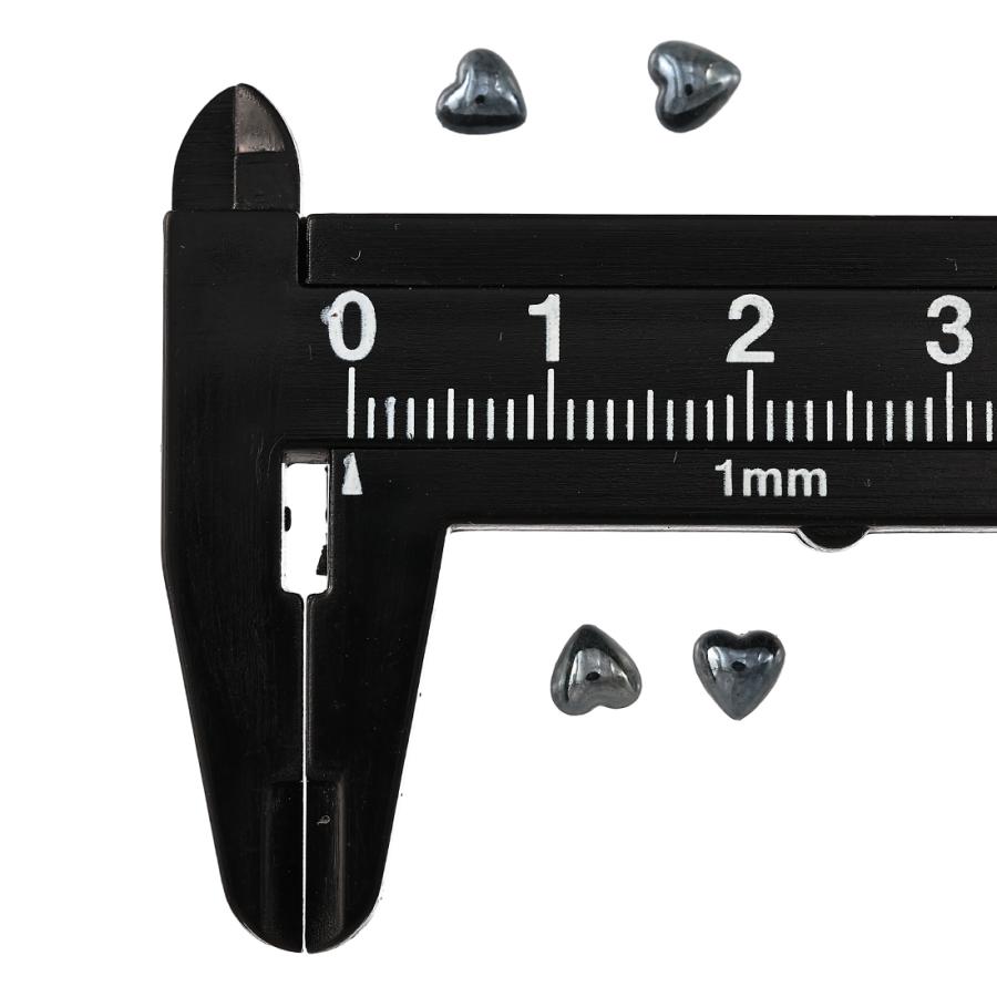 ネイルパーツ ハート 黒 5mm 1000個 セラミック製 カボション デコ