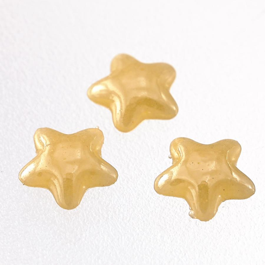 ネイルパーツ 星 イエロー 4mm 1000個 セラミック製 カボション デコ