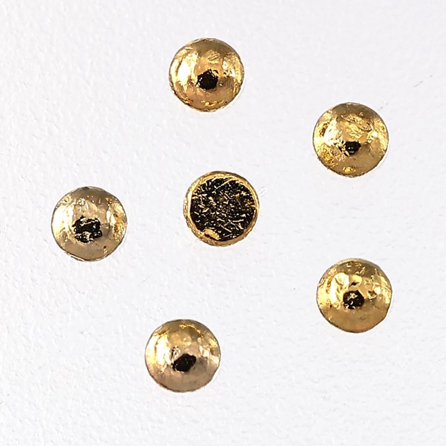 ネイルパーツ スタッズ 丸 ゴールド 1.5mm 1000個 デコ メタル