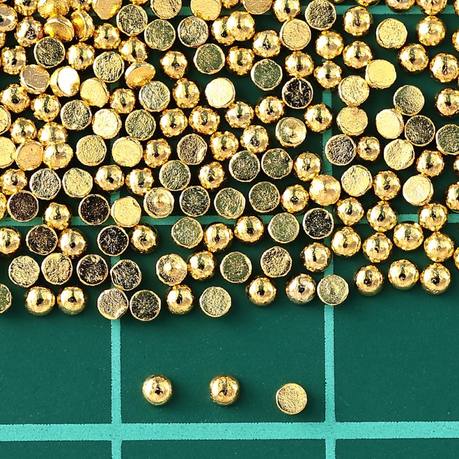 ネイルパーツ スタッズ 丸 ゴールド 1.5mm 1000個 デコ メタル