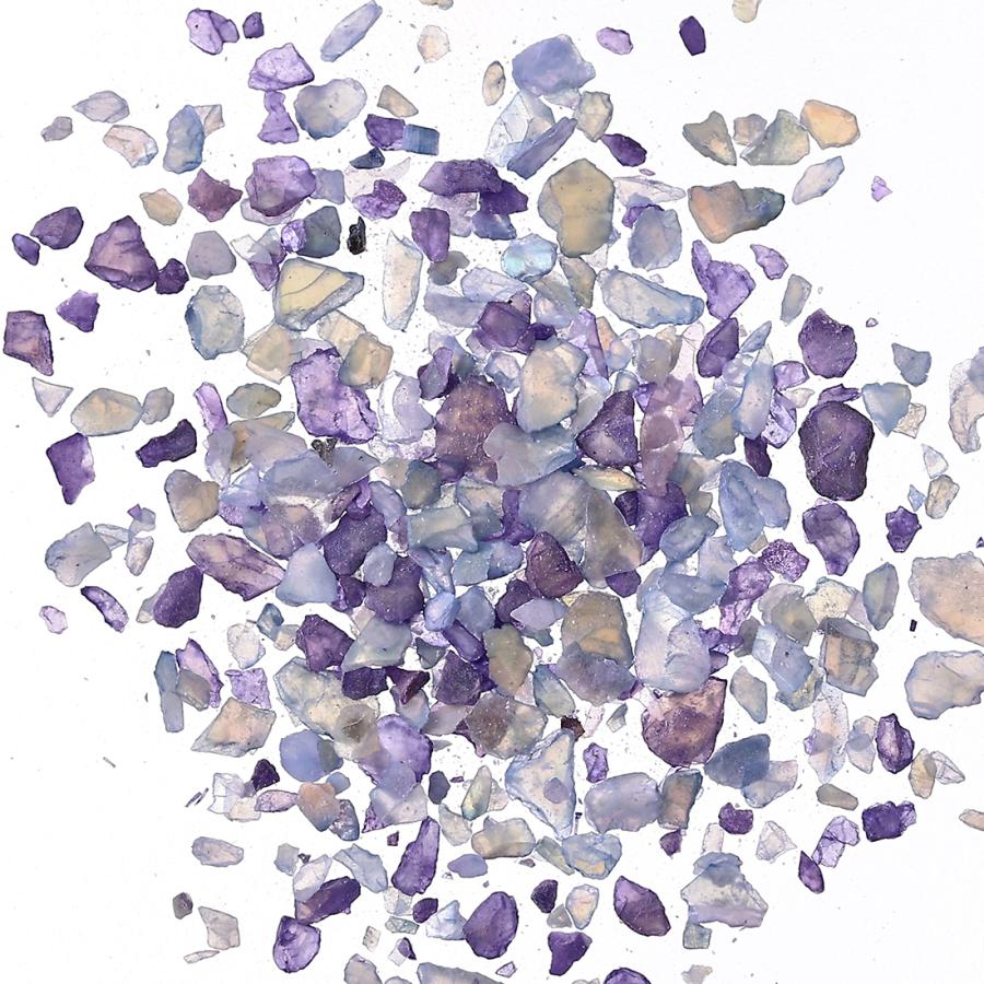 シェルパーツ パウダー 紫 薄め 50g 2ー4mm ネイル 貝殻 レジン ネイル