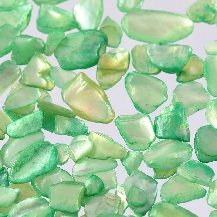 ネイルパーツ シェル ストーン 緑 50g 1ー7mm クラッシュ レジン