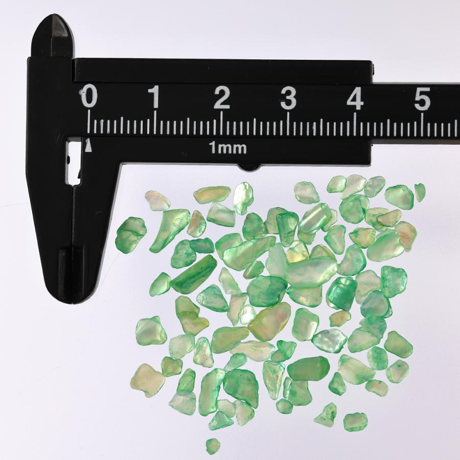 ネイルパーツ シェル ストーン 緑 50g 1ー7mm クラッシュ レジン