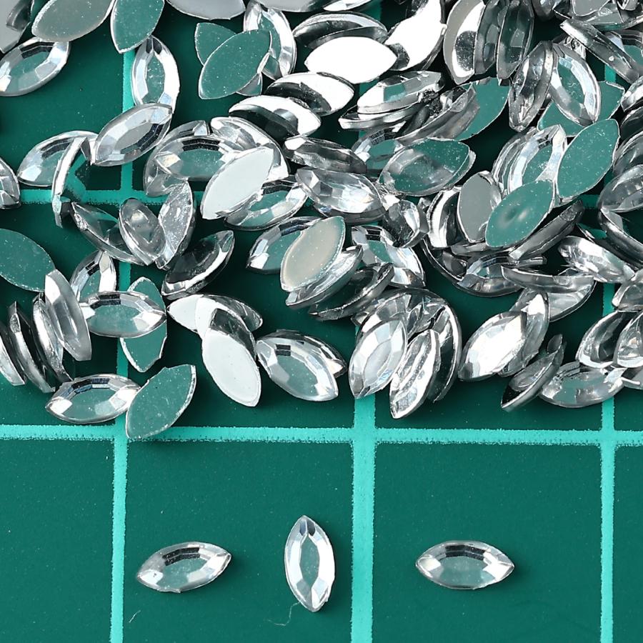 ラインストーン クリア 4mm 楕円 9000粒 オーバル ネイル レジン