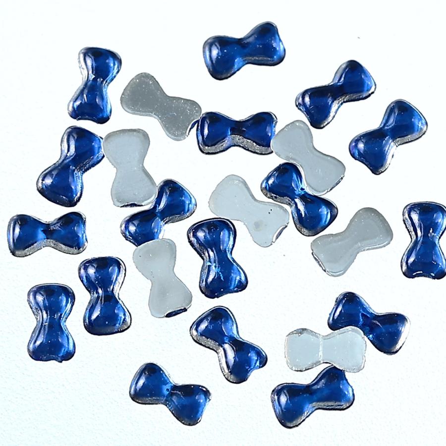 ラインストーン 3mm 青 リボン 9000粒 プラ製 ネイル デコ 封入