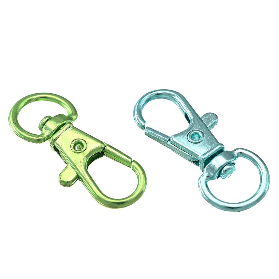 ナスカン カラフル 30個 メタリック キーホルダー 回転フック 金具