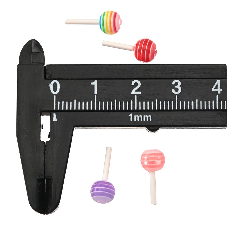 ネイルパーツ 飴 6mm カラフル 100個 キャンディー お菓子 レジン