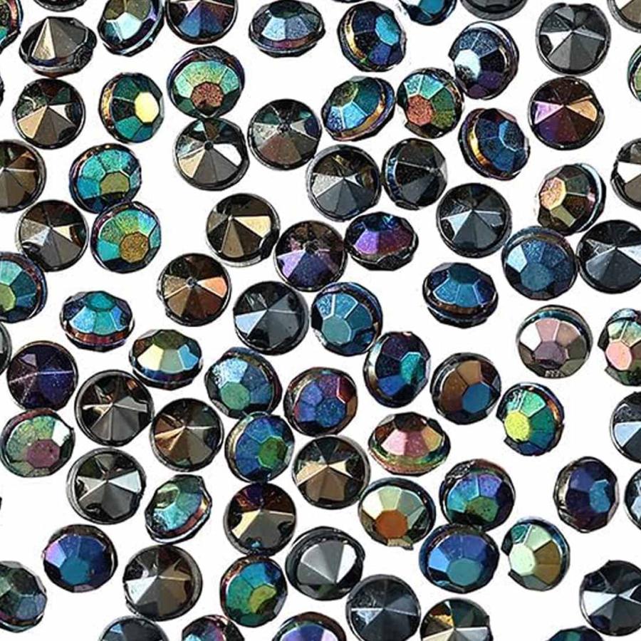 ラインストーン 黒 3mm Vカット オーロラ 9000粒 ネイル レジン