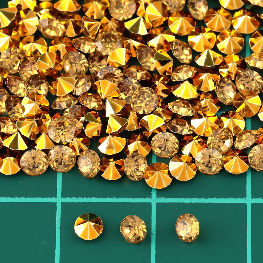 ラインストーン ゴールド 3mm Vカット 9000粒 ネイル 封入 デコ