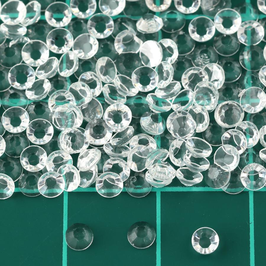 ラインストーン 3mm クリア 全透明 丸 9000粒 3D ネイル デコ