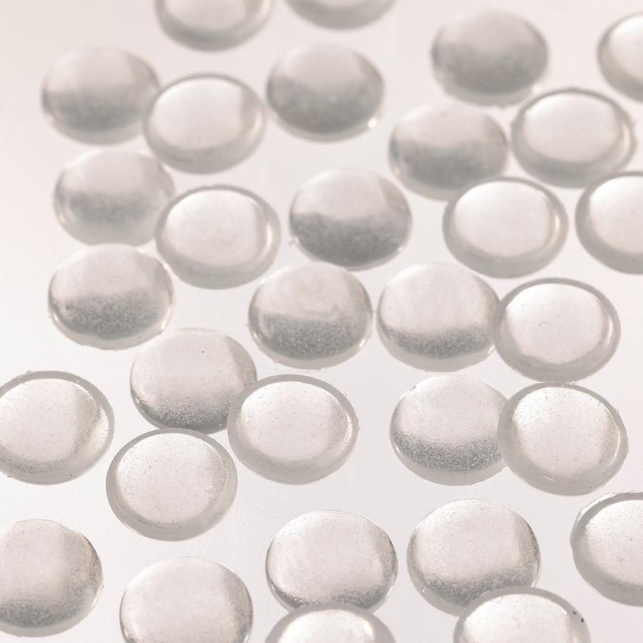 カボション 8mm クリア 半円 蓄光 1000個 半透明 樹脂製 デコ 封入