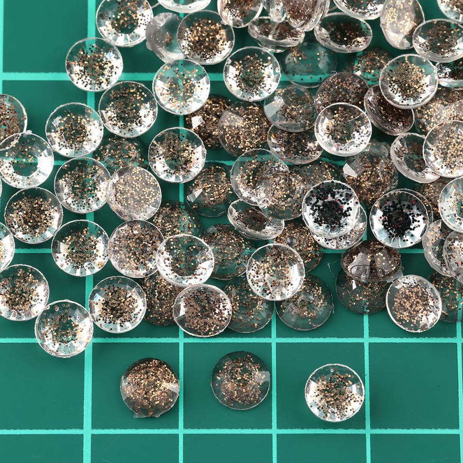 ラインストーン ミックス 6mm 2000個 丸 透明 ラメ ネイル デコ