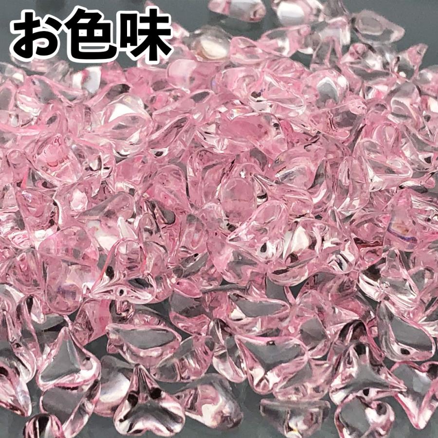 ▶︎ネイルパーツ/バッグ/ピンク/P-42 ネイルパーツ ハート ピンク 8mm 透明 500個 ぷっくり カボション