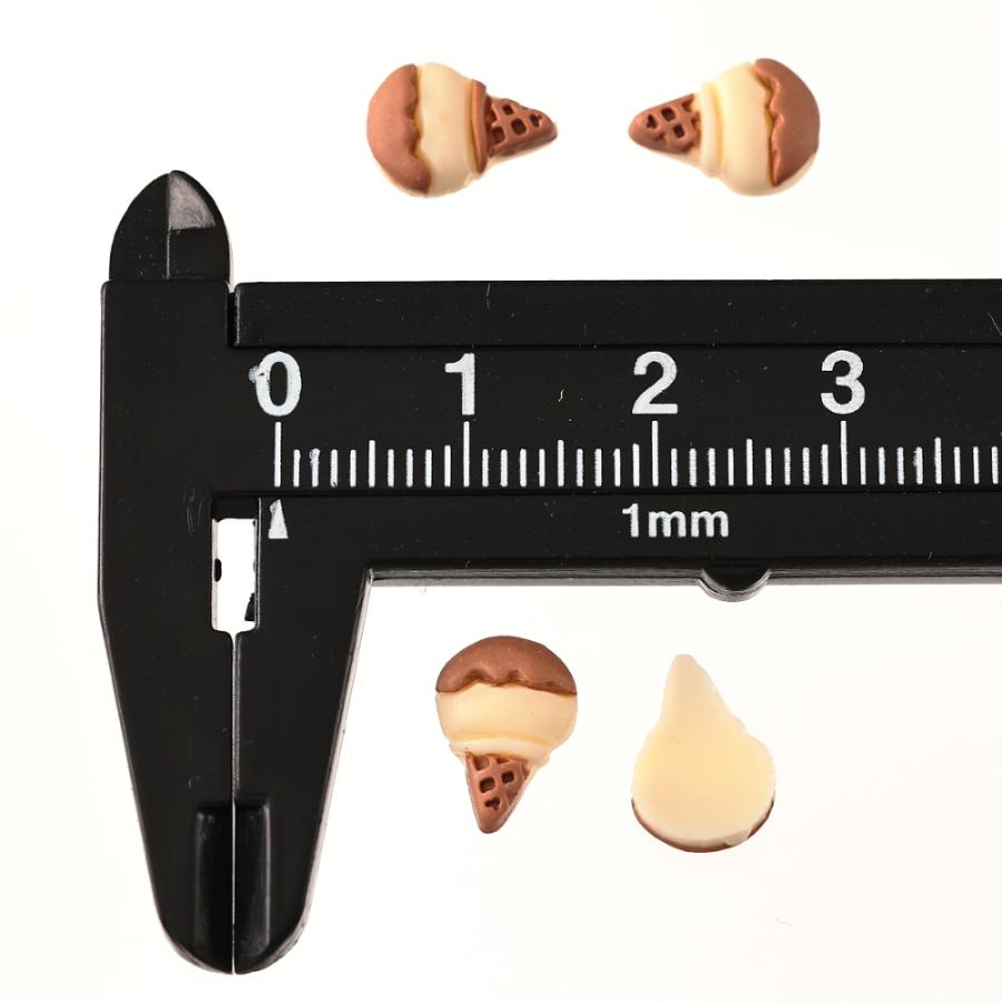 ネイルパーツ アイス アイボリー 11mm お菓子 400個 スイーツ 3D