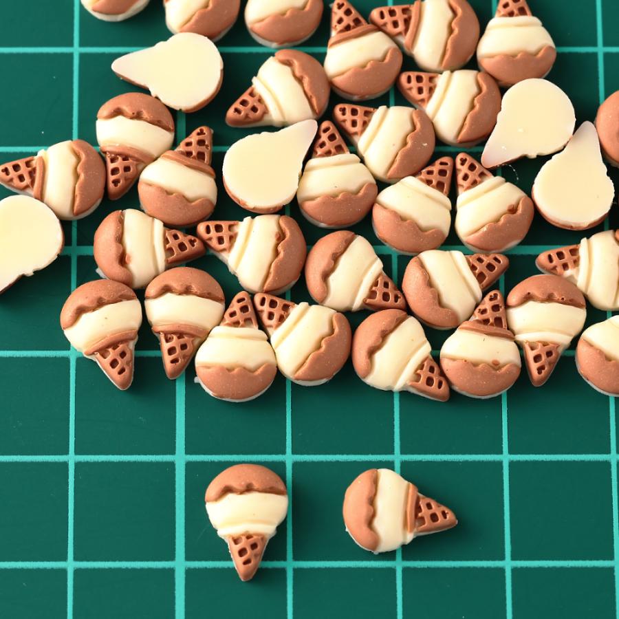 ネイルパーツ アイス アイボリー 11mm お菓子 400個 スイーツ 3D