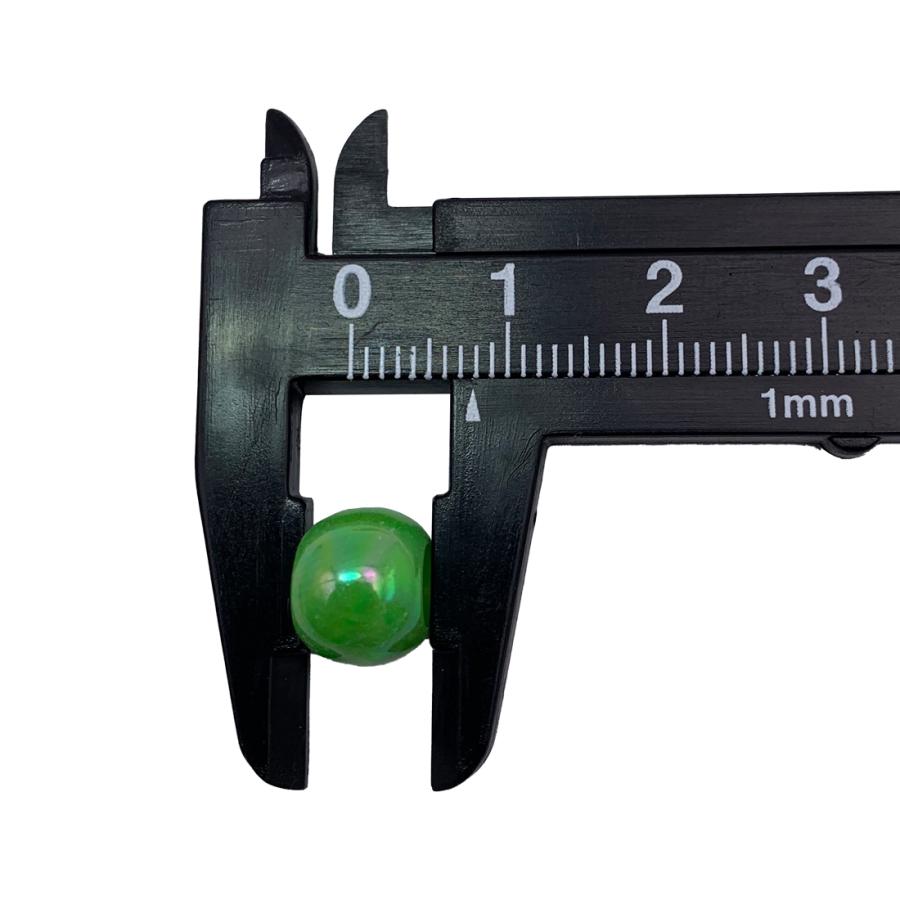 ビーズ 10mm 丸 ミックス 大穴 400個 MIX オーロラ ラウンド 大きな