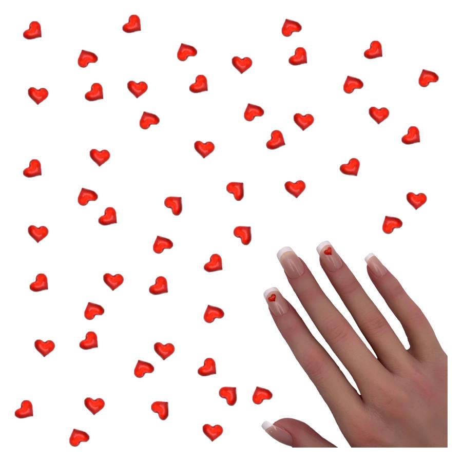 クリアハート ネイルパーツ 小100粒 大100粒 クリアハート ネイルパーツ 小100粒 大100粒